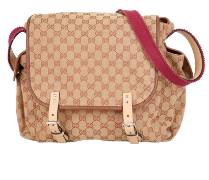 GG Monogram Diaper Bag, front view